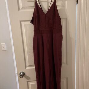 HALARA NWT Burgundy Jumpsuit